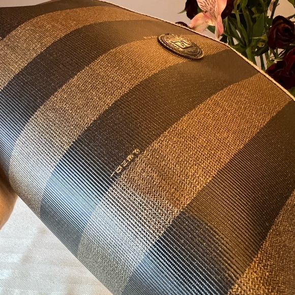Vintage FENDI Penguin Stripe Baguette Handbag Clutch Pouch - Picture 10 of 13